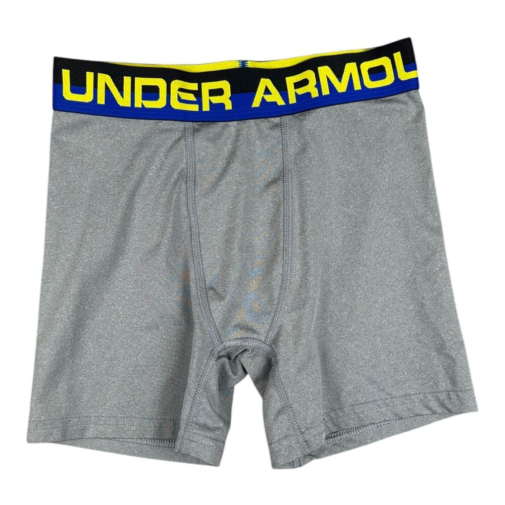 Under Armour Shorts Boys Youth Medium Gray Baselayer Training Athletic Kids